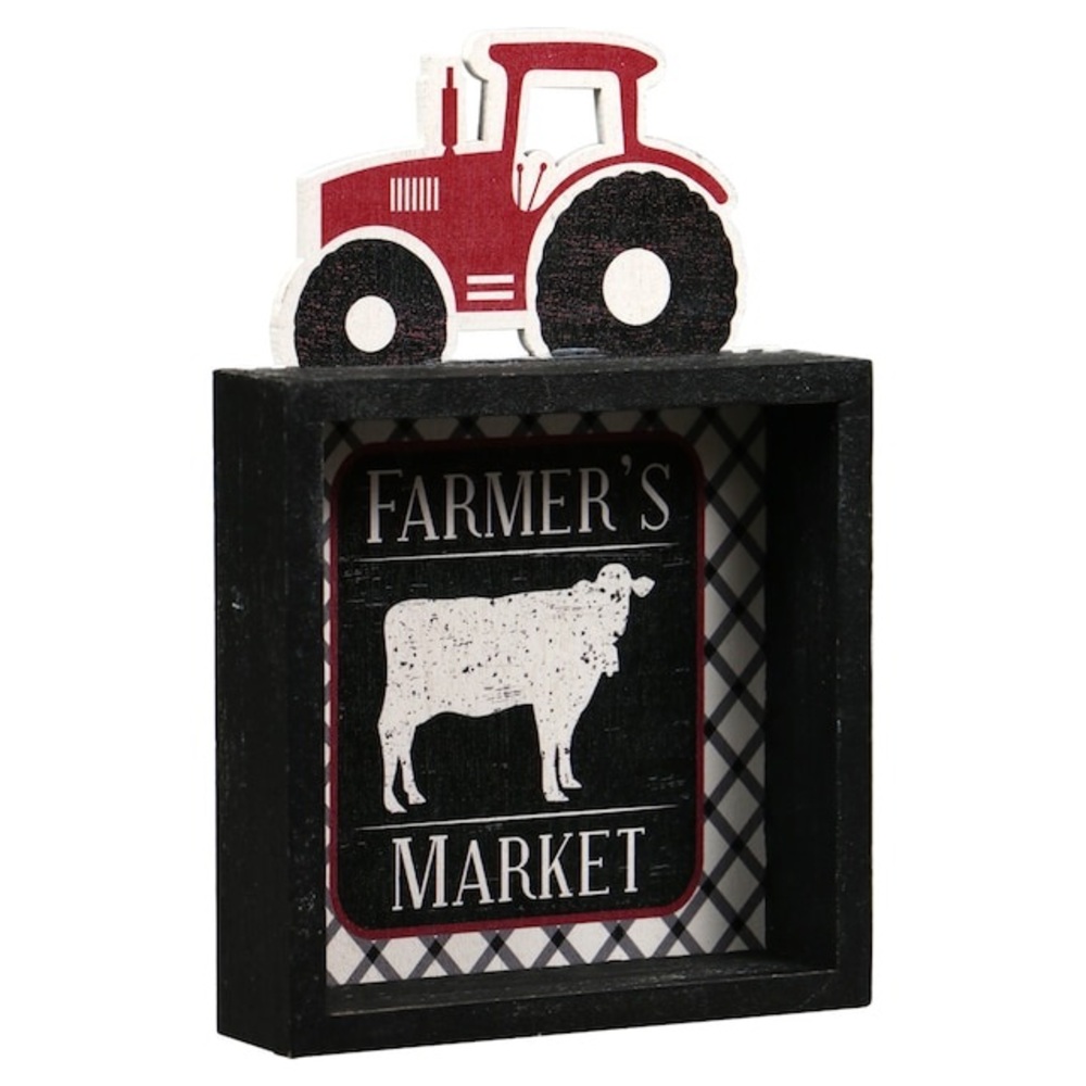 4x6” Farmers Market Distressed Tiered Tray Sign